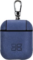 Bouletta - leder hoesje Airpod (Apple AirPods 1 en 2) - Antic Blue
