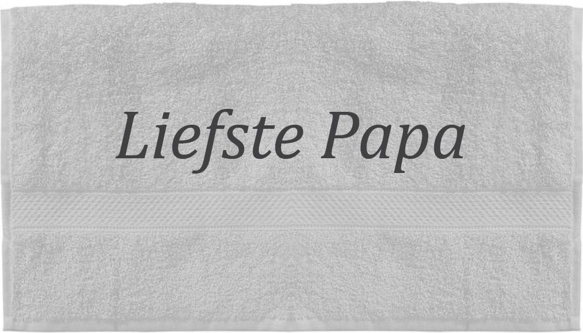 Handdoek - Liefste Papa - 100x50cm - Wit