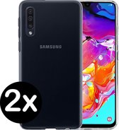 Samsung Galaxy A70 Hoesje Siliconen Case Hoes Cover - 2-PACK