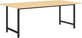 Eettafel Massief hout 200x100 (Incl LW3D Klok)) - Dineertafel - Eet tafel - Eetkamertafel - Woonkamer tafel