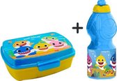 Baby shark  broodtrommel + drinkfles - 400 ml