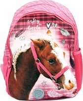 Paarden rugzak roze 30cm  2 vakken - Goede kwaliteit.