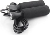 Springtouw - Comfortabele grip - Jump rope - Touwtje springen fitness - Verstelbaar - Springtouw kinderen - Springtouw volwassenen - Thuis trainen - Zwart