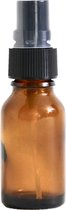 Amber (bruinglas) sprayflesje 15 ml met spraydop/verstuiver - glazen sprayfles - aromatherapie - hervulbaar