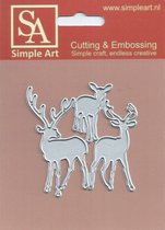 Simple Art Snij en embossingmal met als thema kerst afbeelding 3 herten