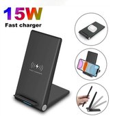 DrPhone 15W/10W/7.5W/5W Snelle Draadloze Oplader – Qi Opvouwbaar Standaardhouder Voor iOS/Android Smartphones