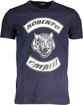 Roberto Cavalli T-shirt Blauw S Heren