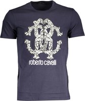 Roberto Cavalli T-shirt Blauw M Heren