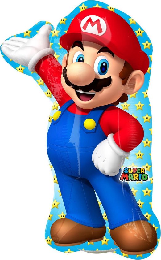 BALLON ALUMINIUM ANNIVERSAIRE SUPER MARIO 43CM