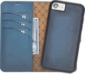 Bouletta geschikt voor iPhone 7/8 & SE (20/22) Uitneembare Leer BookCase Hoesje - Midnight Blue