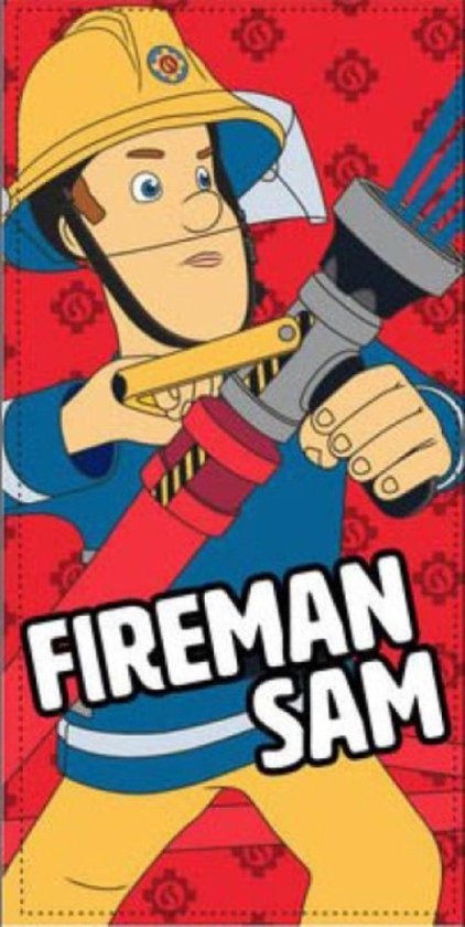 Brandweerman Sam strandlaken - badlaken 70 X 140 cm. - Fireman Sam handdoek