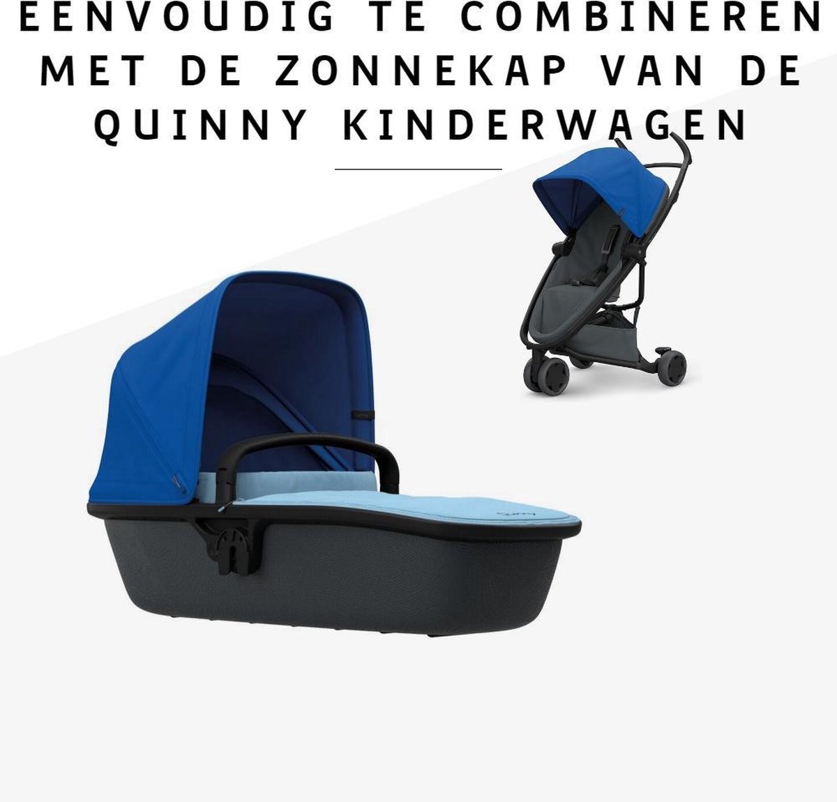 Quinny Zapp Lux Carrycot Reiswieg - Sky on Graphite thumbnail 3