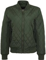 Urban Classics - Diamond Quilt Nylon Jacket - L - Groen