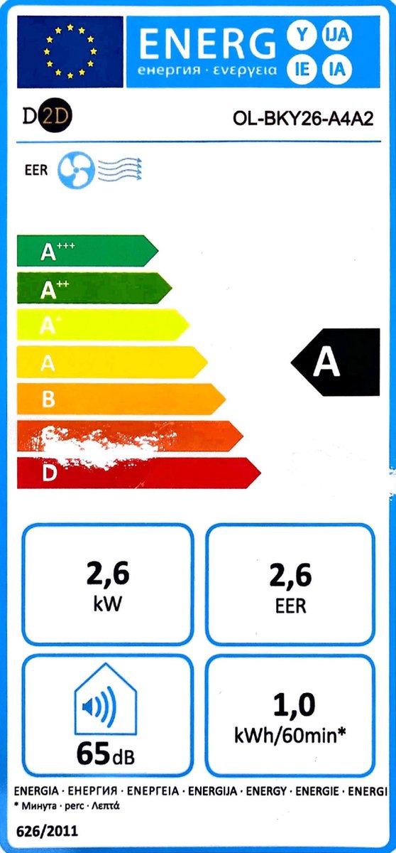 Afbeelding 2 van Usuals Mobiele Airco - 1000W - 30 m² Verkoeling - DLT4A -