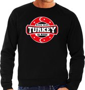 Have fear Turkey is here / Turkije supporter sweater zwart voor heren 2XL