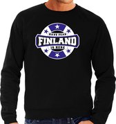 Have fear Finland is here sweater met sterren embleem in de kleuren van de Finse vlag - zwart - heren - Finland supporter / Fins elftal fan trui / EK / WK / kleding S