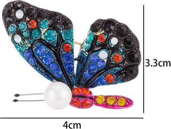 Hrlace Broche Pin Vlinder Koppeling met lege pinnen Butterfly