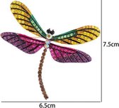 Vlinder Speld-Broche met Gekleurde Zirkonia
