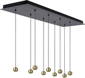 Atmooz - Hanglamp Balls 9 - Goud - Rechthoek - Geintegreerde led - Dimbaar - Woonkamer / Slaapkamer / Eetkamer - Metaal