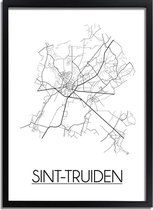 DesignClaud Sint-Truiden Plattegrond poster A2 + Fotolijst zwart