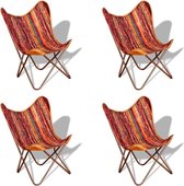 Vlinderstoel  set 4 stuks (INCL anti kras viltjes) – Lounge stoel- Relax stoel- Vlinder Fauteuil