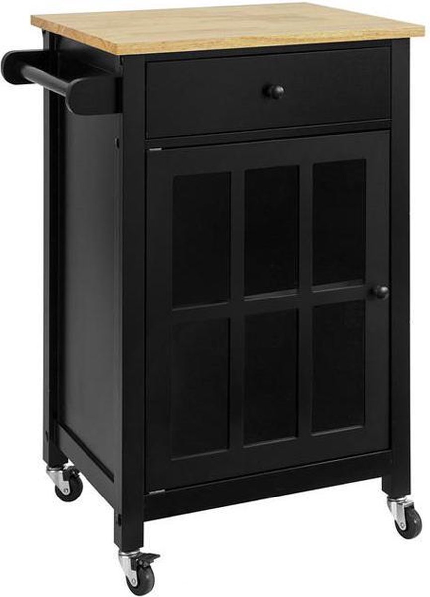 Simpletrade Keukentrolley - Keukenkast - Handdoekenrek - Hout - 63x88x46 cm