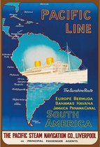 Wandbord - Pacific Line South America