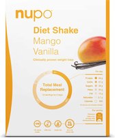 Nupo - Maaltijdshake - Mango Vanille - 12 Porties - Caloriearm - Snel en gemakkelijk bereid
