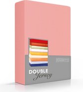 Hoogwaardige Dubbel Jersey Hoeslaken Lits-jumeaux Extra Breed Roze | 200x210/220/230 | Zacht En Dik | Rondom Elastiek