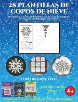 Copo de nieve facil (Divertidas actividades artisticas y de manualidades de nivel facil a intermedio para ninos): 28 plantillas de copos de nieve