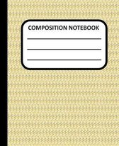 Composition Notebook: Yellow Pattern 7.5x9.25'' College Ruled 100 pages
