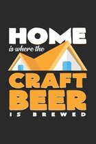 Home is craft beer: 6x9 Craft beer - blank with numbers paper - notebook - notes