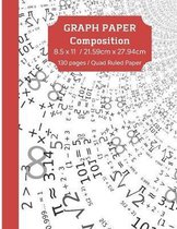 Graph Paper Composition: Grid Paper Notebook, Quad Ruled 5 Squares Per Inch 5x5, 120 Pages, For Math Students Large (8.5'' x 11'' ) .
