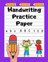 Handwriting Practice Paper: Grades K-2 - Handwriting Workbook for Kids - 100 Dotted Line Pages - Bright Purple