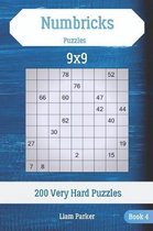 Numbricks Puzzles - 200 Very Hard Puzzles 9x9 Book 4