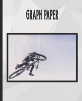 Graph Paper: BMX Rider Quadrille Paper Stunt Bike Rider Coordinate paper Quad Ruled