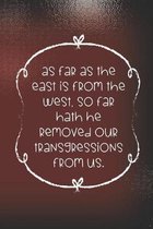 As far as the east is from the west, so far hath he removed our transgressions from us.: Dot Grid Paper