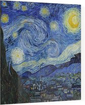 De sterrennacht, Vincent van Gogh - Foto op Plexiglas - 80 x 80 cm