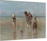 Kinderen der zee, Jozef Israëls - Foto op Plexiglas - 80 x 60 cm