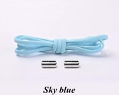 Licht blauwe Schoenveter met magneet ronde elastische  ideaal voor kinderen en volwassenen - magnetische schoenveters unisex