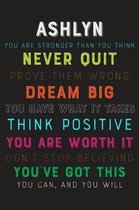 Ashlyn You Are Stronger Than You Think Never Quit Prove Them Wrong Dream Big You Have What It Takes Think Positive You Are Worth It Dont Stop Believin