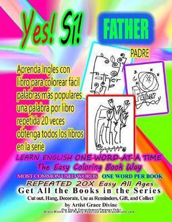 Bol Com Yes Si Father Padre Aprenda Ingles Con Libro Para Colorear F Cil Palabras M S