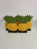 Ananas decoratief beeld of figuur (set van 5)