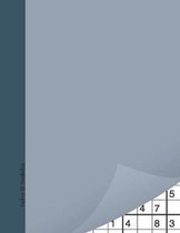 Solve It Sudoku: Gray Blue Minimalist Cover Sudoku Puzzle Books For Adults 3 Levels Easy Medium And Hard - Minimalism Activity Puzzle B