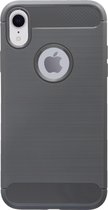 BMAX Carbon soft case hoesje geschikt voor Apple iPhone Xr / Soft cover / Telefoonhoesje / Beschermhoesje / Telefoonbescherming - Grijs