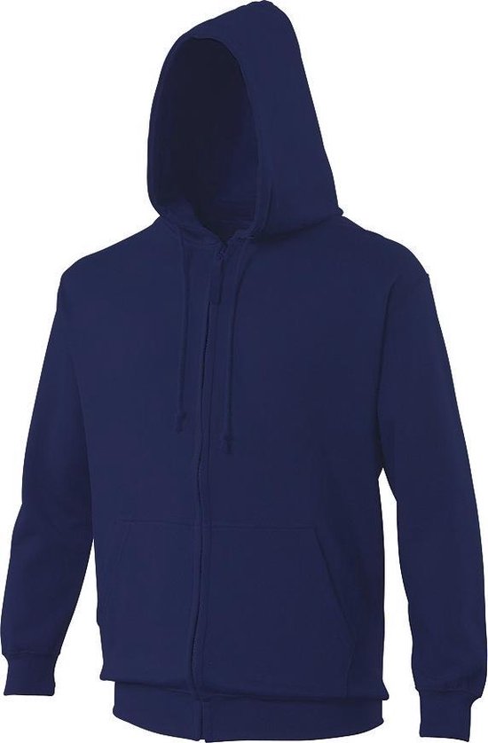 AWDis hoodie vest met rits 280 gsm maat L (marineblauw)