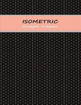 Isometric Graphing Notebook: Graph Sketchbook with Isometric Triangles Grids - Gold Rose