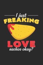 I just freaking love nachos: 6x9 Nachos - dotgrid - dot grid paper - notebook - notes
