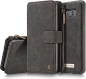 CaseMe - Samsung Galaxy S8 Plus hoesje - Wallet Book Case met Ritssluiting - Zwart