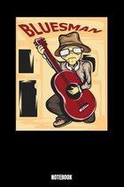 Bluesman Notebook: Notizbuch mit den Abmessungen 6 x 9 - 110 leere Seiten mit Linien ideal als Tagebuch oder f�r deine Notizen. Das Forma